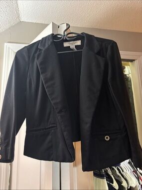 Black Women's Tailored Blazer Jacket - Unbranded